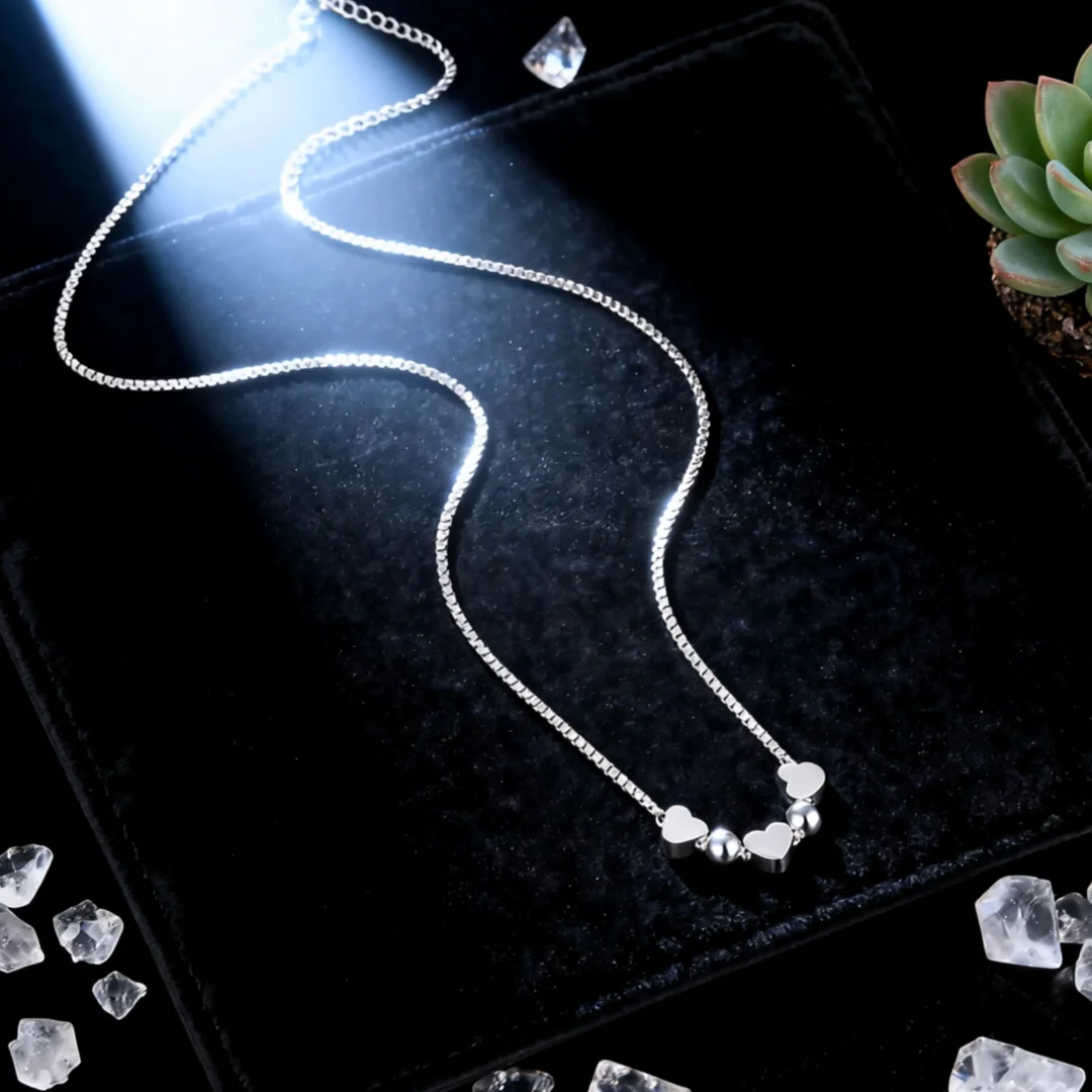 

Hot romantic heart Pendant fine Box chain 925 Sterling Silver Necklace for woman party wedding fashion Jewelry Christmas Gifts