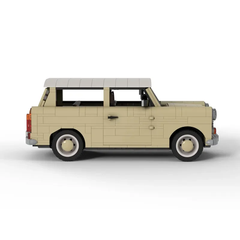 MOC-127434 safari caravane véhicule touristique nuit de construction marijuana 1187Parts MOC Creative garçon enfants éducation blocs de construction jouet cadeau