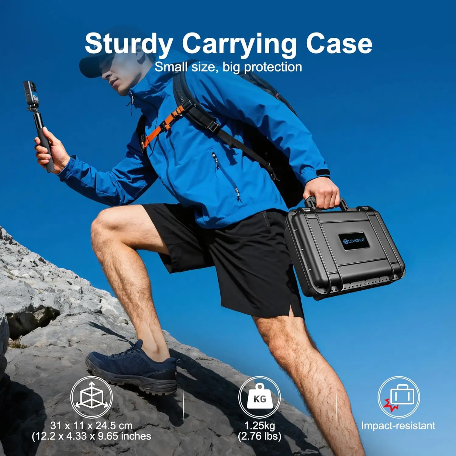 حافظة صلبة مقاومة للماء لكاميرا DJI Osmo 360، بطارية (7 قطع)، DJI Mic 3/2/Mic Mini وملحقاتها (حافظة فقط) #5