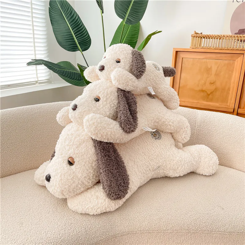 Cute Lying Dog Plush Toys Puppy Dog Stuffed Animals Plushies Dolls Soft Sleeping Pillow Home Decoration Children Birthday Gifts