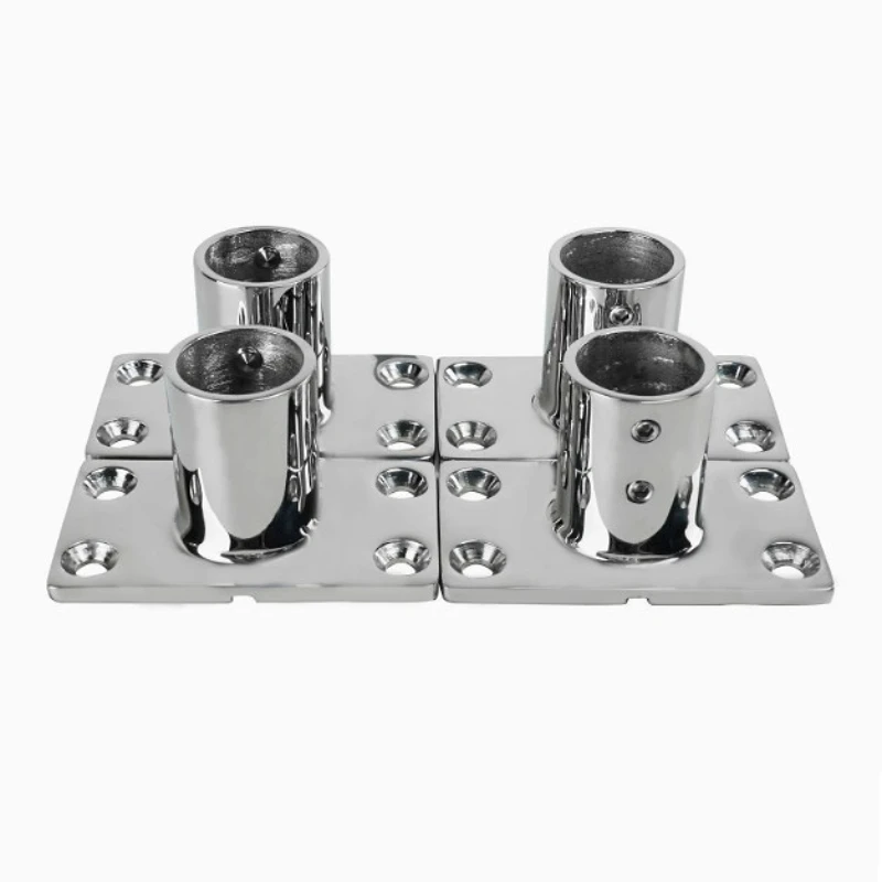 1 Inch Rectangular Boat Hand Rail Fitting 90 Degree 316 Stainless Steel Boat Deck Handrail 22MM/25MM/30MM/32MM with Screws