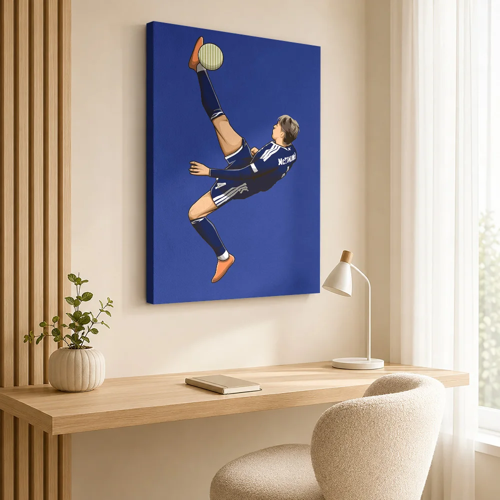 Scott Mctominay Soccer Tribute Canvas Painting Poster Modern Style Wall Art With Personalized Photo For Home Gym Ideal Fan Gift