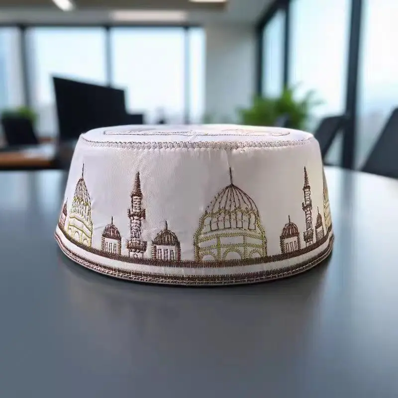 Free Shipping Muslim Caps For Men Clothing Prayer Hat Islamic Taqiyah Kufi Tax Products Kippa Turkish Modern Polyester 03615