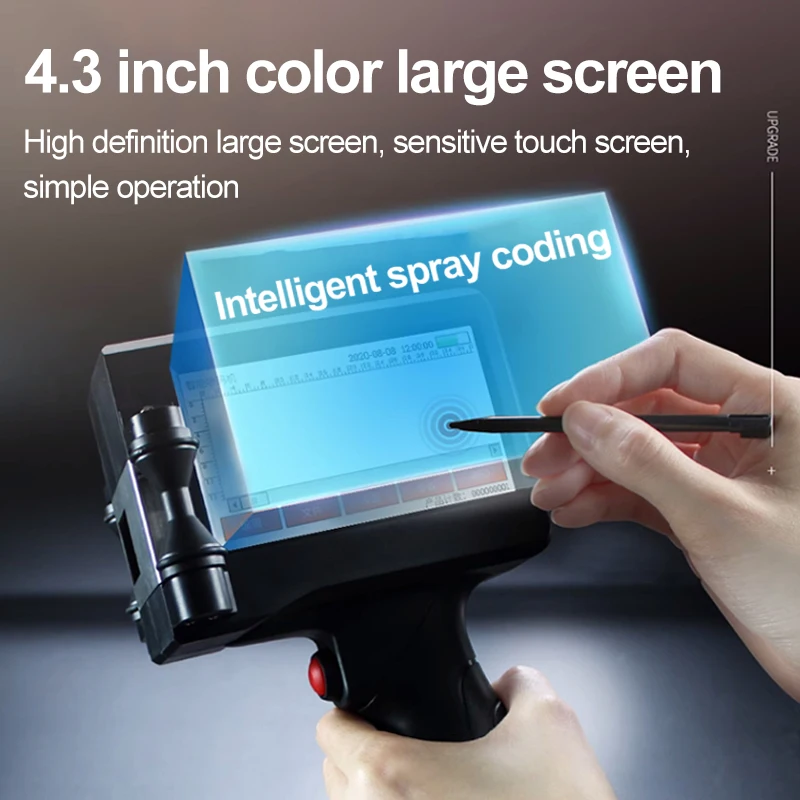 12.7mm Portable Printers Intelligent Handheld Inkjet Printer Text QR Barcode Logo Image Specific Date Printing Machine