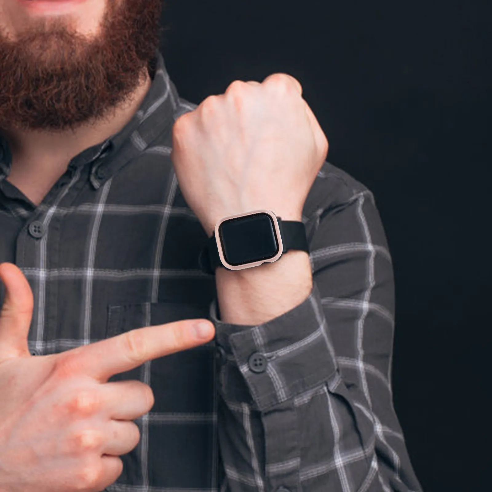 

2Pcs Waterproof Watch Case Protective Shell for Smartwatch Full Coverage Edge Scratch Proof Easy Install Remove Watch