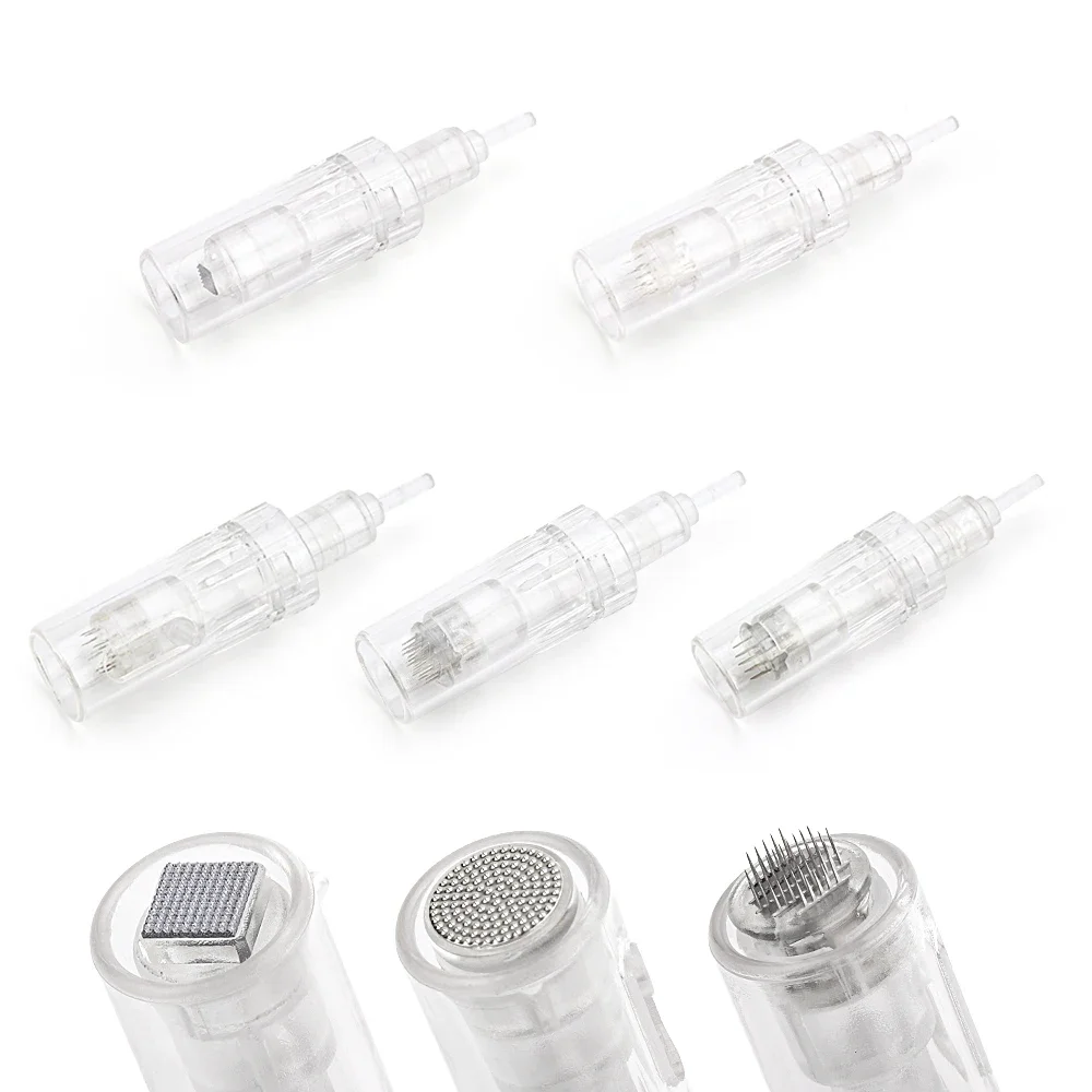 10/30/50pcs Bayonet Interface Cartridges Syringe Tube Derma Pen 9/12/24/36/42pin Nano for 2 in 1 Hydra Injector Derma Stamp Tips