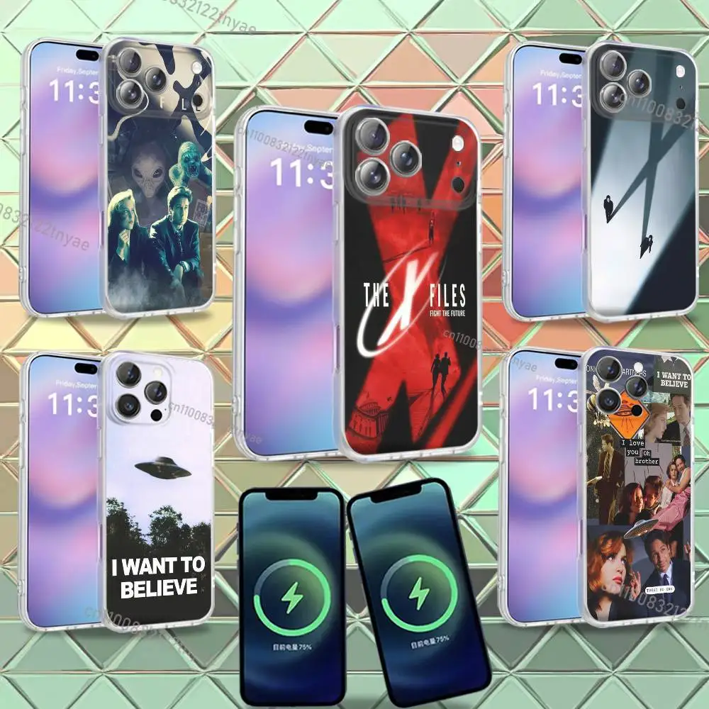 

UFO TOP SECRET x-files Phone Case For iPhone 16,14,11,17,13,15,12,Air,Plus,Pro,Max,E,Mini Frosted for MagSafe Magnetic