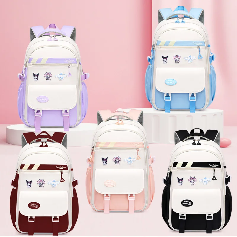 Sanrio Kulomi New Fashion Casual Student Backpack Women's Large Capacity Student School Bag Commuter Simple Backpack