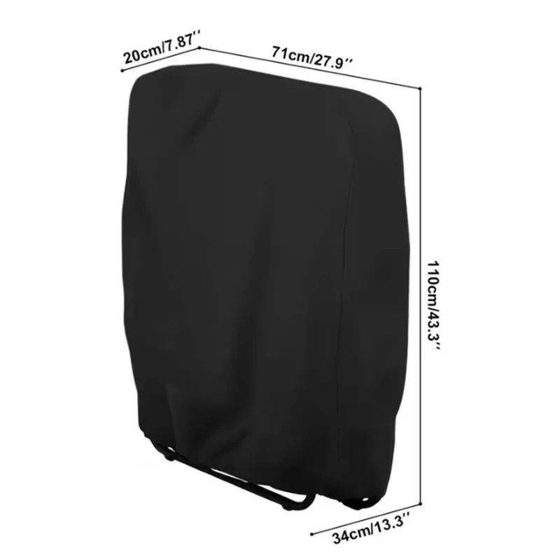 210D Oxford Folding Lounge Chair Cover Windproof Drawstring Design Outdoor Patio Desk Chair Protective Cover Furniture Covers