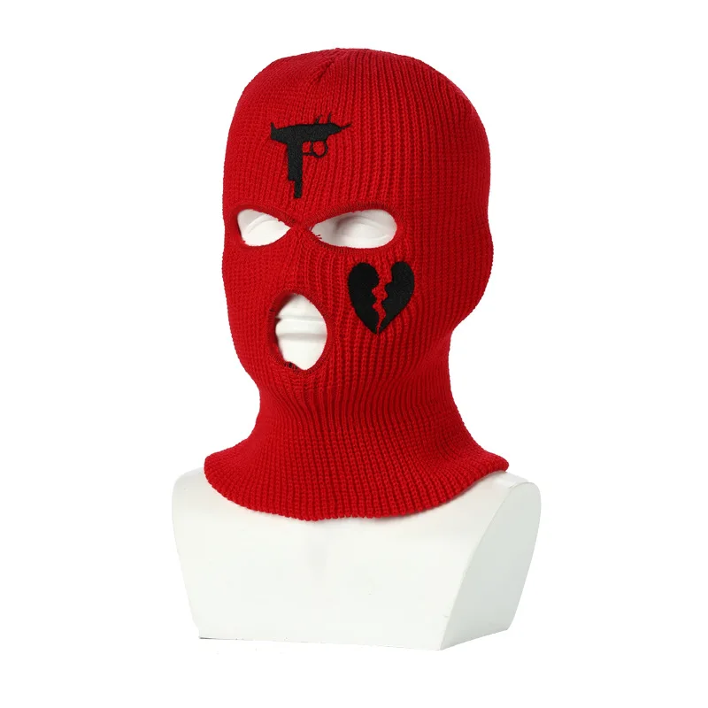 Thermal 3 Hole Uzi Balaclava Knitted Full Face Cover Ski Mask Winter Windproof Neck Warmer