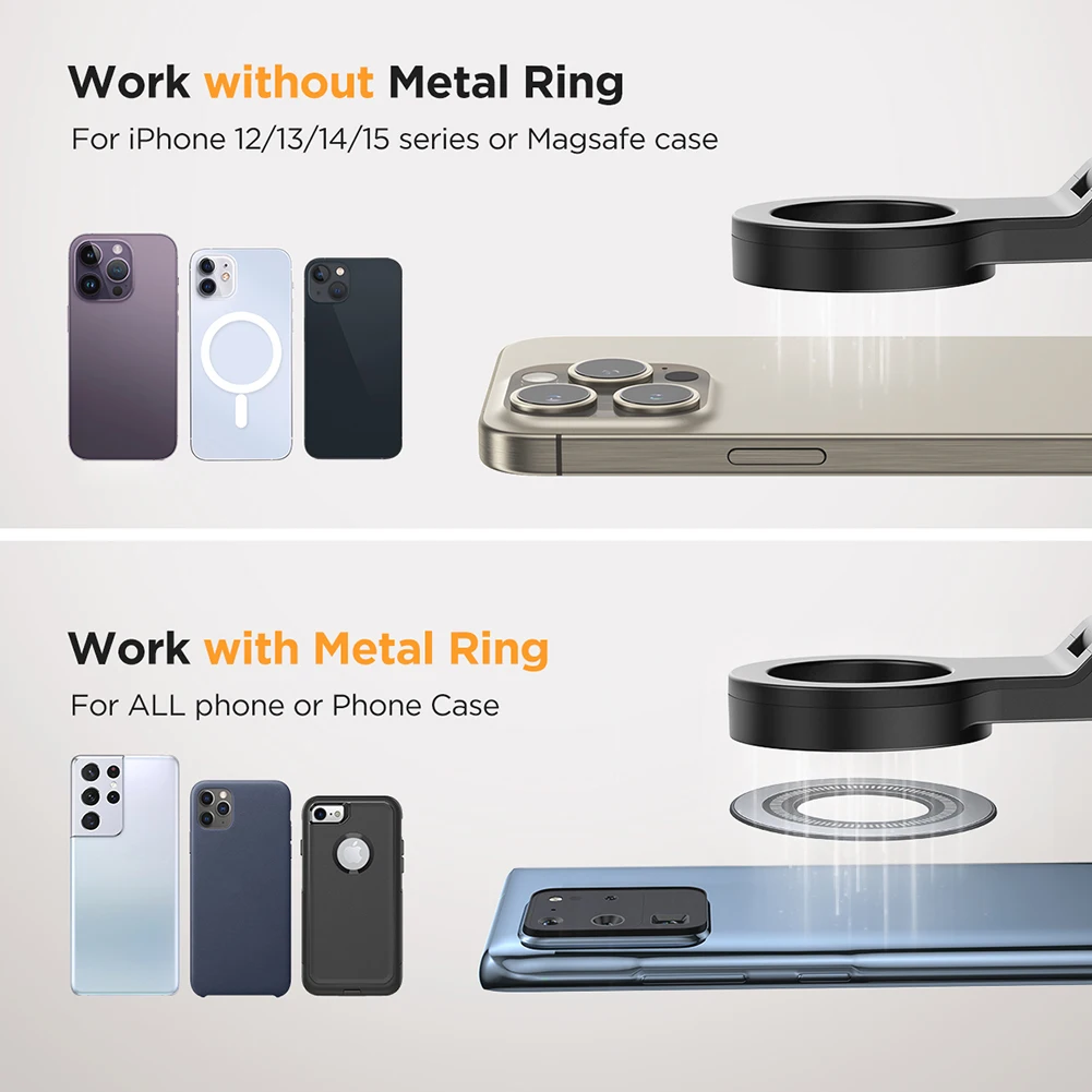 마그네틱 핸즈프리 비행기 휴대폰 마운트 360 °   iPhone 15 14 13 12용 유연한 회전 핸드폰 마운트 여행용 책상 전화 스탠드