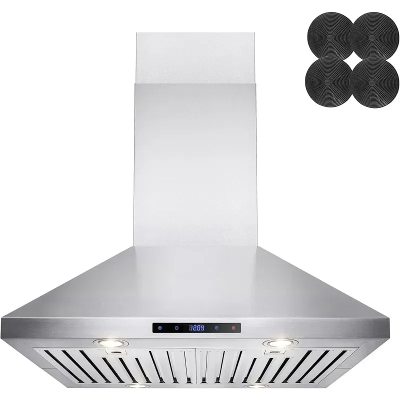 Island mounted range hood, ducted convertible range hood