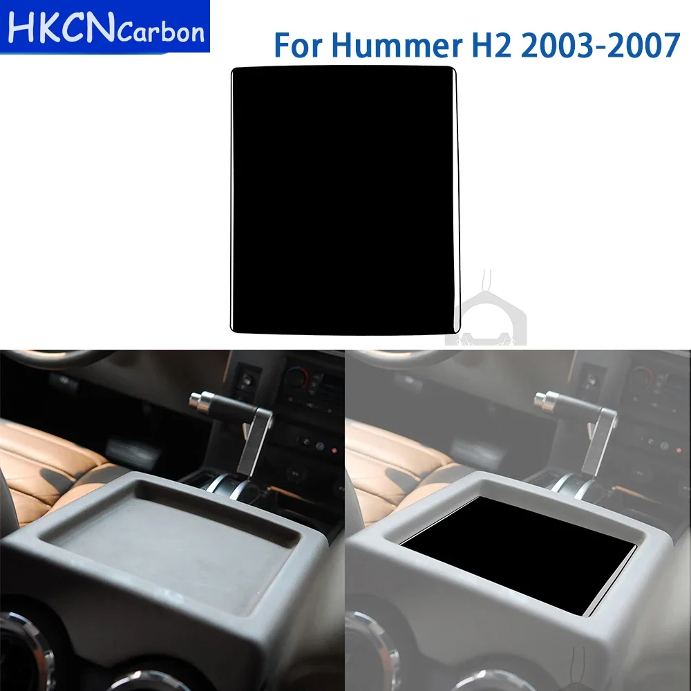 

For Hummer H2 2003-2007 Car Accessories Piano Black Interior Central Console Armrest Box Panel Cover Trim Sticker Modification