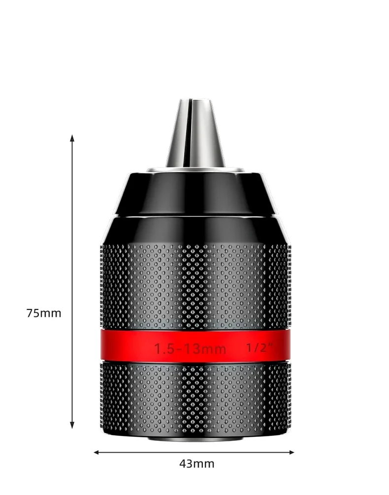 Mandrino per trapano senza chiave adattatore di conversione a cambio rapido 3/8 Unf Mount 2 ~ 13mm cacciavite autobloccante mandrini per punte da