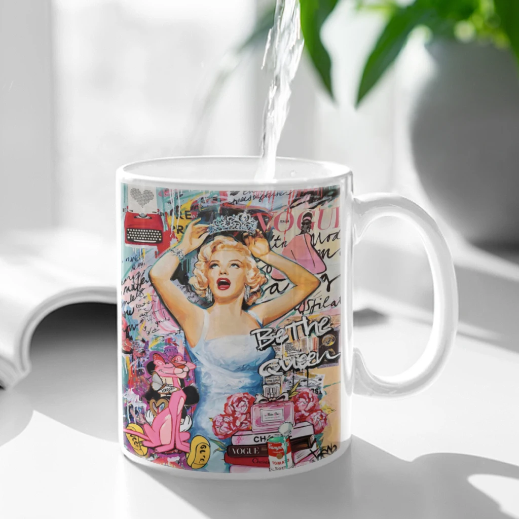 Graffiti-Art-Marilyn-Monroe-Pop-Free shipping Ceramic Cup Coffee Oatmeal Breakfast Cup Creative Personality Mug