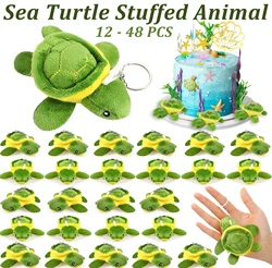 12-48Pcs Sea Turtle Stuffed Animal Turtle Plush Stuffed Ocean Animals Soft Stuffed Sea Animals Bulk Sea Creatures Toys for Kids