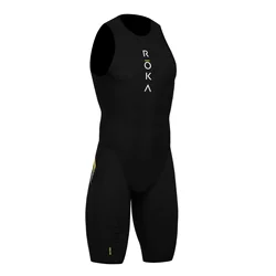 Roka New Men's Triathlon Swimskin Sleeveless Jumpsuit Bike Mtb Pro Team Arena Race Trisuit Swimming Running Speed Triple Suit