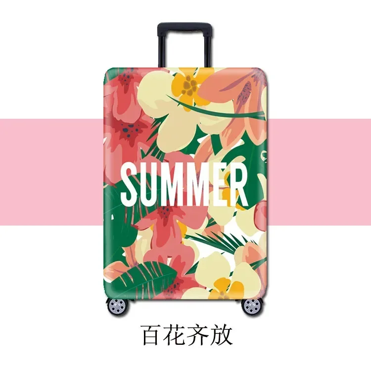 Green Ripple Brand Travel Thicken Elastic Deep Rain Forest Color Luggage Protective Cover, Apply To 18-32