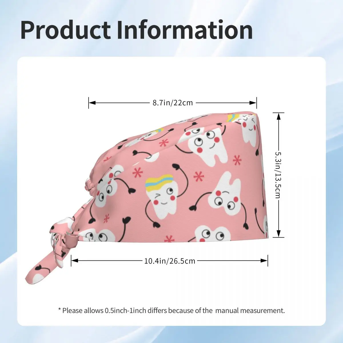 القبعات الجراحية الجديدة الأسنان البيضاء قابل للتعديل قبعة صالون تجميل قبعة العمل مختبر الحيوانات الأليفة متجر التمريض فرك قبعة