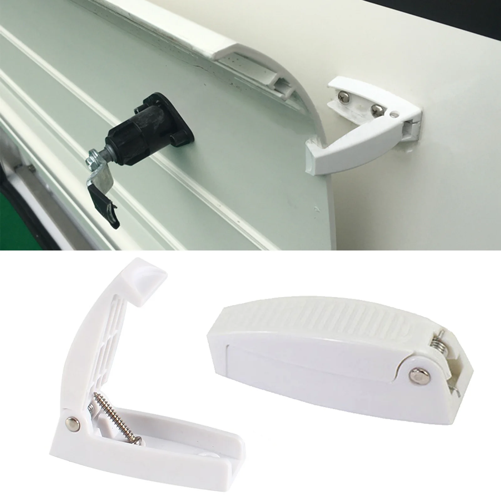 1pc RV Door Catch Hooks RV Camper Baggage Door Latch Door Clip Compartment Catch Holders for RV, Trailer Camper Interior Cabinet