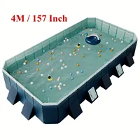 4M/157 Inch Outdoor Large Family Swimming Pool, Summer Water Party Pool, Foldable, Suitable for Outdoor, Garden, Backyard