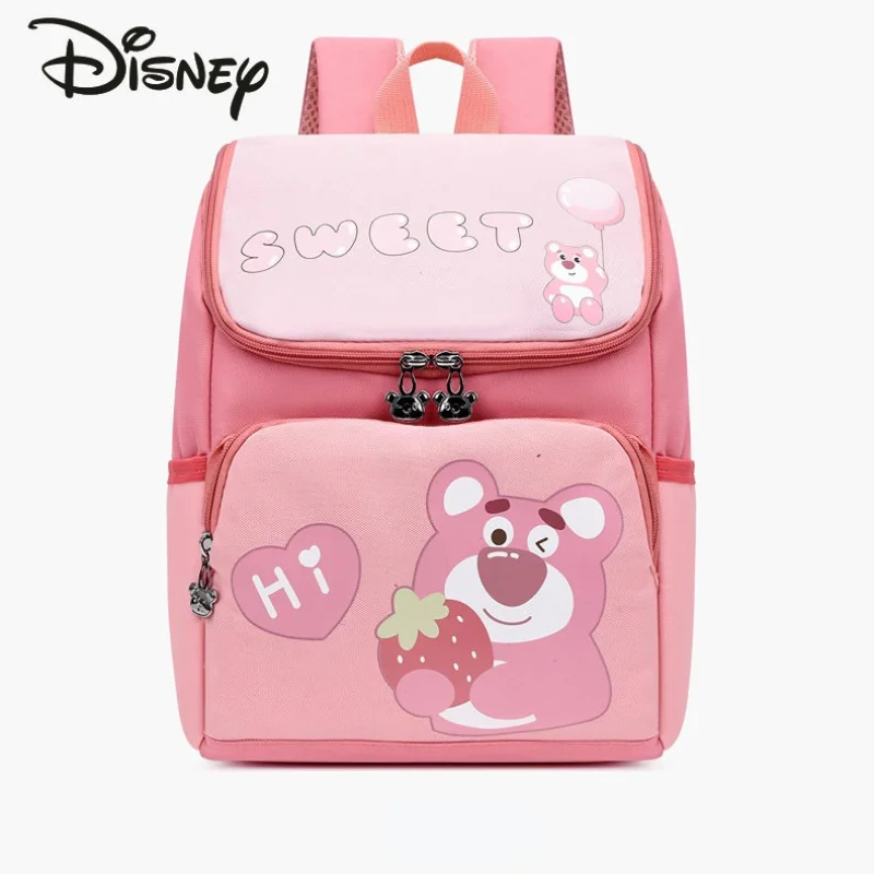 Disney Strawberry Bear New High Quality Children's Backpack Fashion Large Capacity Backpack Cartoon Multifunctional Backpack