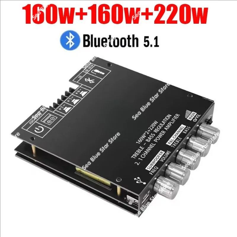 

ZK-HT21 Модуль цифрового усилителя мощности Bluetooth 2,1-канальный TDA7498E Модуль усилителя мощности высокого и низкого тона нейтрального цвета