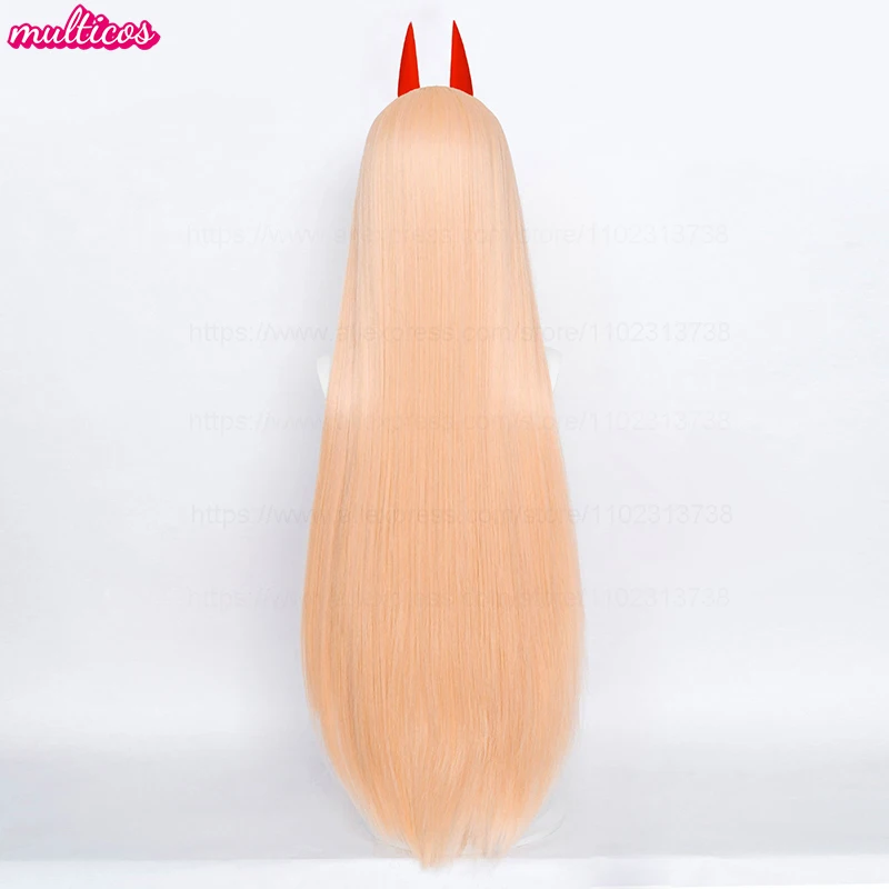 عالية الجودة شعر مستعار السلطة ماكيما السلطة الباروكات 100 سنتيمتر طويل الوردي البرتقالي مقاومة للحرارة الاصطناعية الشعر أنيمي شعر مستعار تأثيري + غطاء شعر مستعار