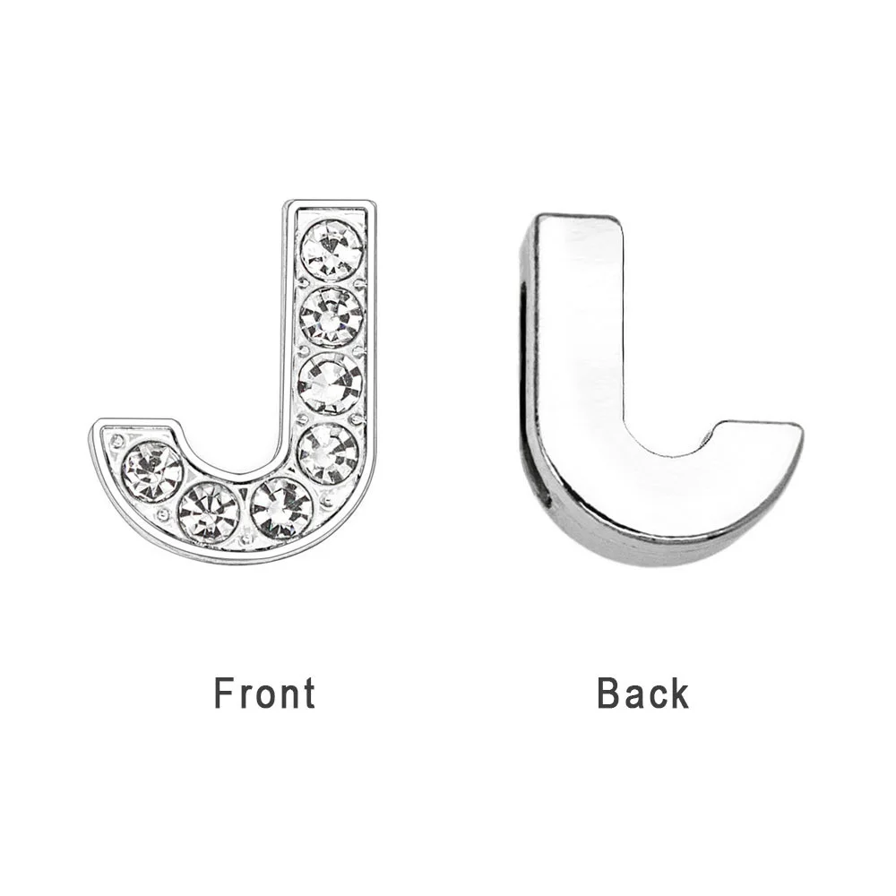 Großhandel 10mm Strass Dia Buchstaben Charms Für Schmuck Machen Frauen Armband Alphabet A-Z Haustier Kragen Halskette DIY Zubehör – Detail 3