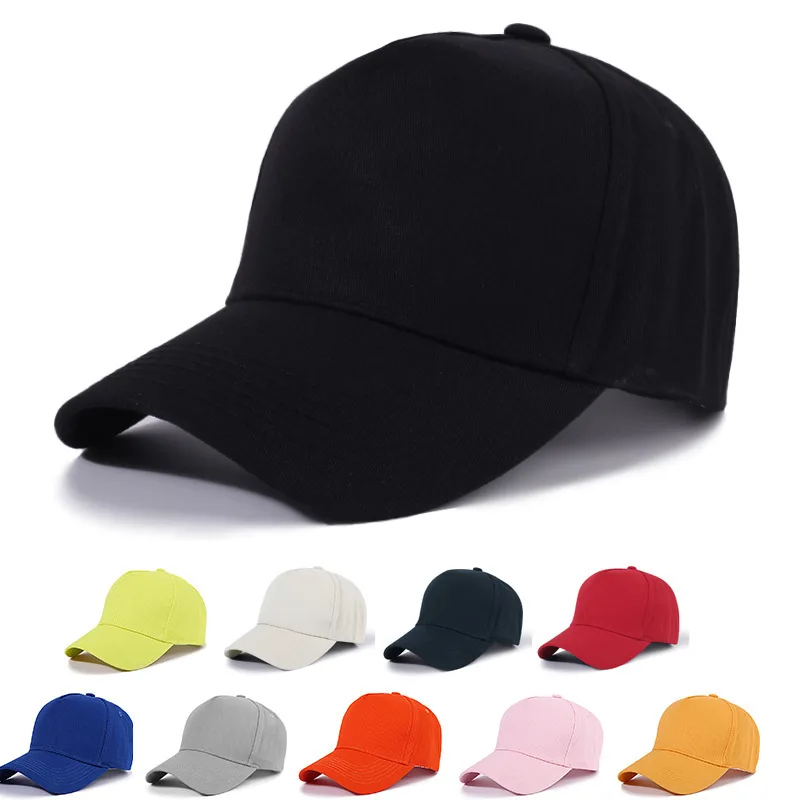 1 five-piece hard top versatile baseball cap men's solid color light board cap Korean version hat women's spring and autumn