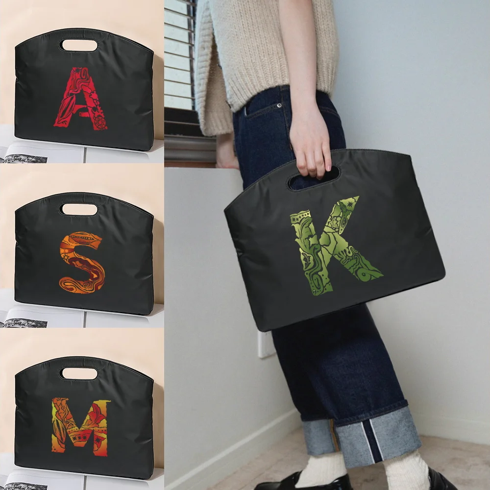 Maletín Portadocumentos Portátil para Trabajo, Viajes y Negocios, con Espacio para Laptop, Serie con Grabado de Imagen, para Almacenamiento de Documentos