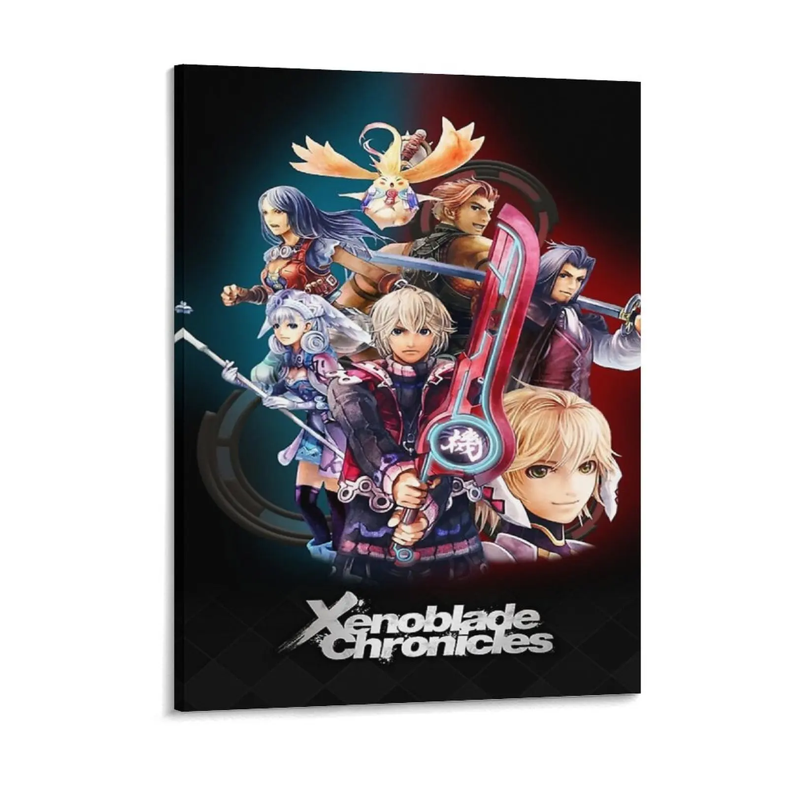 Xenoblade Chronicles - Main Cast - Definitive Edition Canvas Paintings Retro Plates Home Club Party Framed Wall Paintings