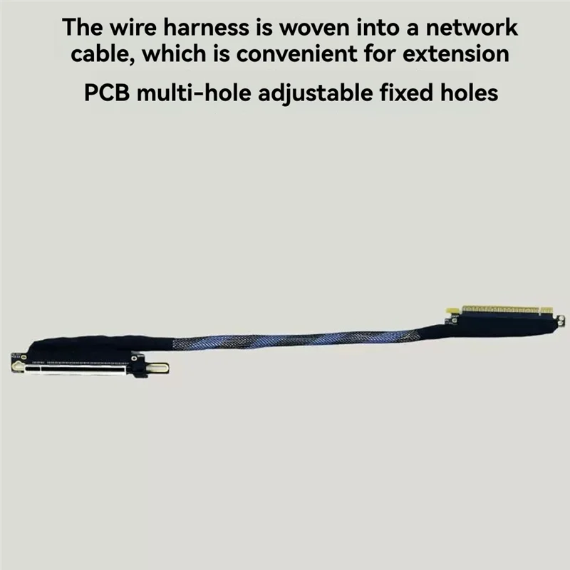 PCIE 5.0 X16 Grafikkarte GPU Verlängerungskabel versilbert PCIe5.0 X16 GEN5 64GT/S Adapter Serverkabel