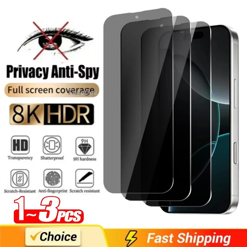 1-3Pcs ESD Privacy Tempered Glass For Samsung S26 Ultra S25 S24 S23 S21 Plus S20 FE S26 Plus S26+ Anti Spy Screen Protector Film