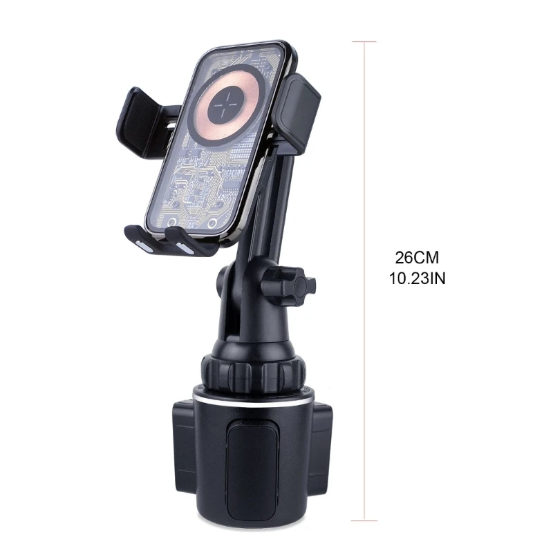 التلقائي لقط سيارة حامل جوّال بلاستيكي حامل الكأس شاحن لاسلكي حامل اكسسوارات السيارات الداخلية العالمي سيارة GPSحامل K1KF