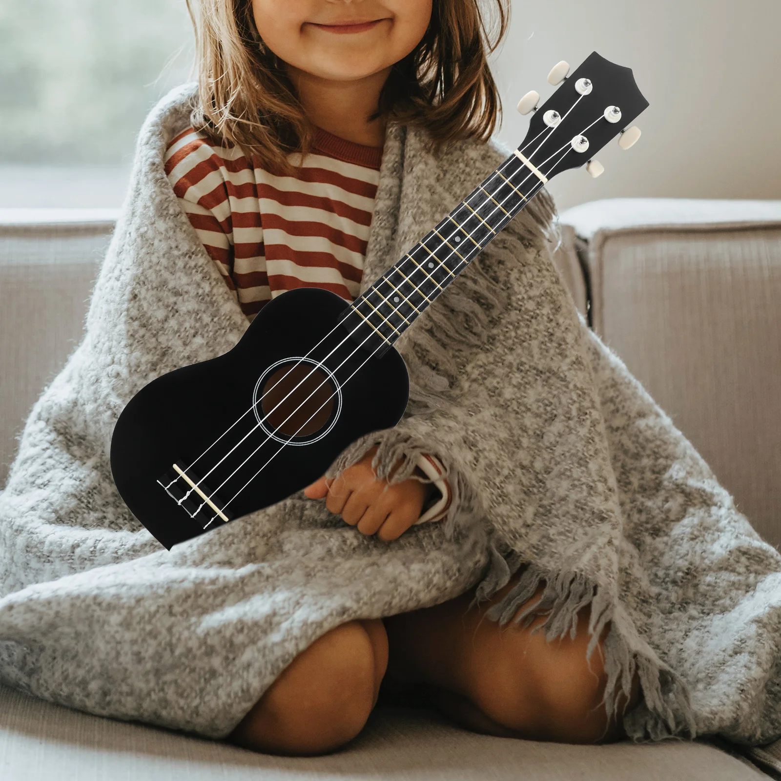 Ukulélé Musical, guitare couleur simulée, Mini Instrument en bois pour enfants débutants, cadeau éducatif, noël et anniversaire