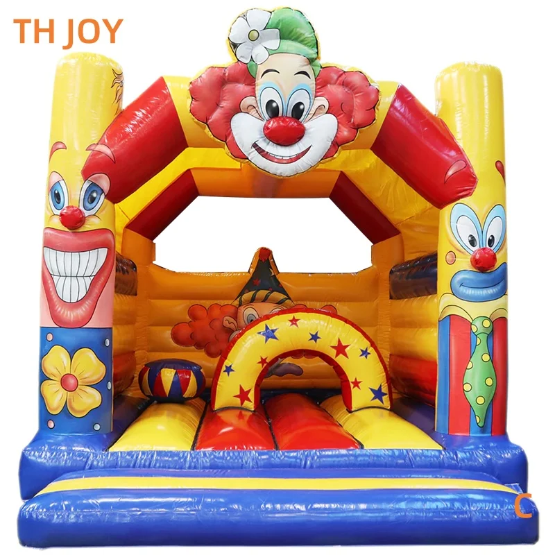 

fast air shipping, clown inflatable trampoline bounce house,4x3m clown cartoon jumping castle for kids