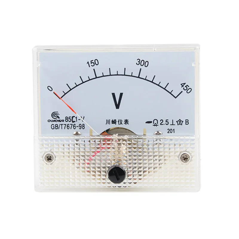 One stop shopping 85C1 85C1-V DC Analog Panel Voltmeter Ammeter Amp Volt Meter Gauge 1-500V/ V