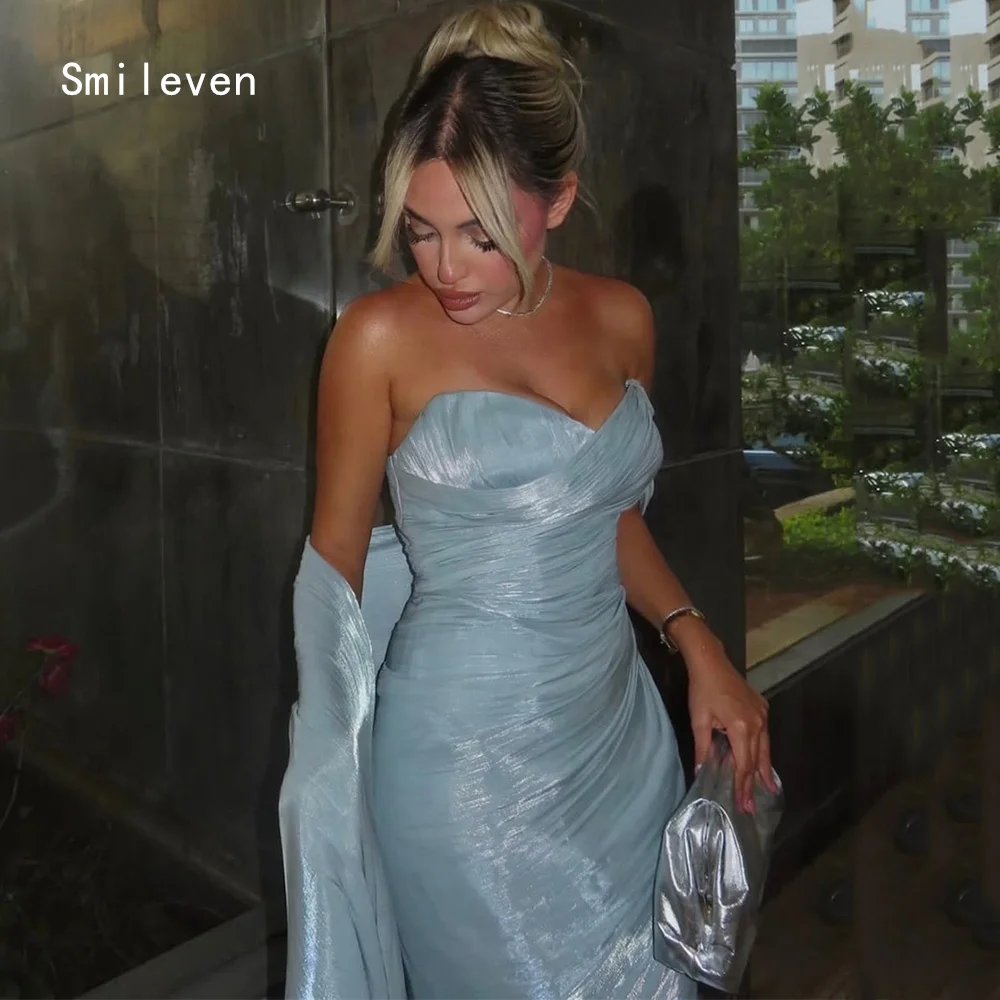 

Smileven Luxury Shining Mermaid Prom Dress Sweetheart Elegant Gowns for Gala Party One Shoulder Evening Dress Customized 2026