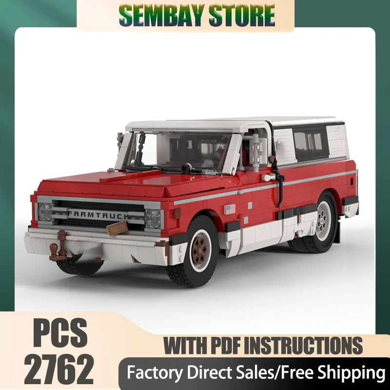 نموذج شاحنة Moc قوالب بناء وحدات تكنولوجيا شاحنة المزرعة كتل عيد الميلاد لتقوم بها بنفسك لعبة هدايا البناء #1