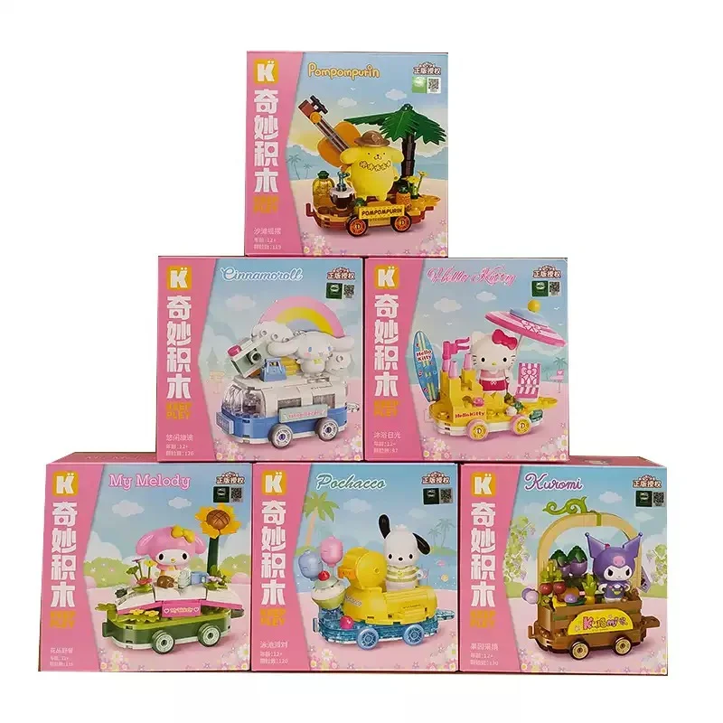 

Конструктор Keeppley Sanrio Flower Float Parade Kuromi Melody: Изысканное украшение для стола, идеальный подарок для девочек на праздники