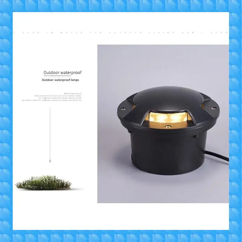 

ETRT 4 Side Outdoor Recessed Underground Lamp 3W Outdoor Recessed Underground Lamp Waterporrf LED Garden Light Spotlights AC85-2