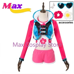 Max Game OW DVA Hana Song Cosplay Costume Waveracer Skin Outfit Adult Women Girls Halloween Carnival Costumes Custom Made COS