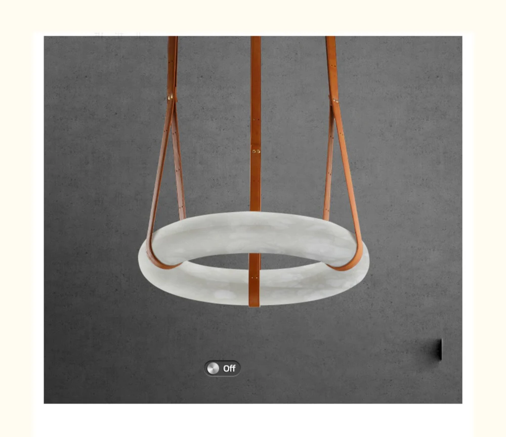 Marble Ring Brown Dark Leather Pendant Lights