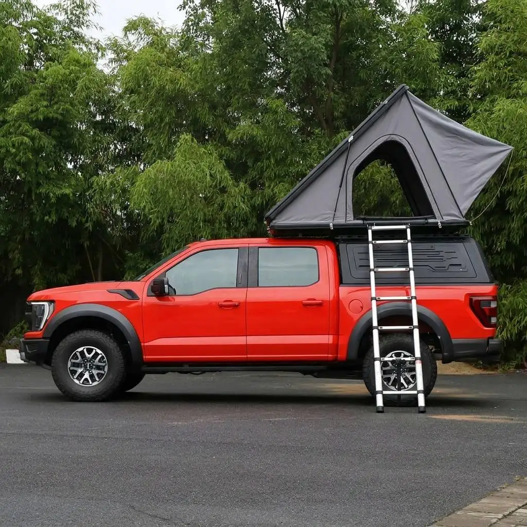 Manual Folding Waterproof Locking Pickup Truck Bed-mounted Rooftop Tent with Universal Fit