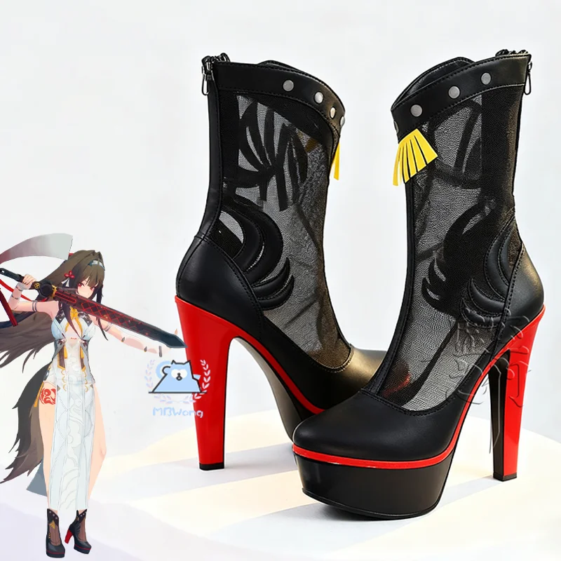 Game Zenless Zone Zero Ye Shunguang Cosplay Schoenen Ye Shunguang Hoge Hakken Schoenen Voor Hallowmas Party Volwassen Vrouwen Mannen