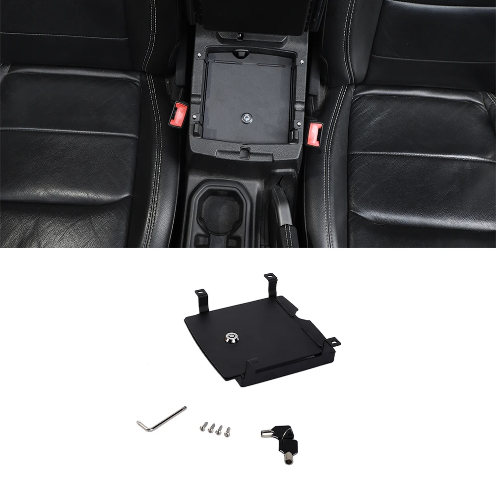 

Armrest Storage Box Safety Lock Organizer for Jeep Wrangler JL Gladiator JT 2018 2019 2020 2021 2022 2023 Car Accessories Black