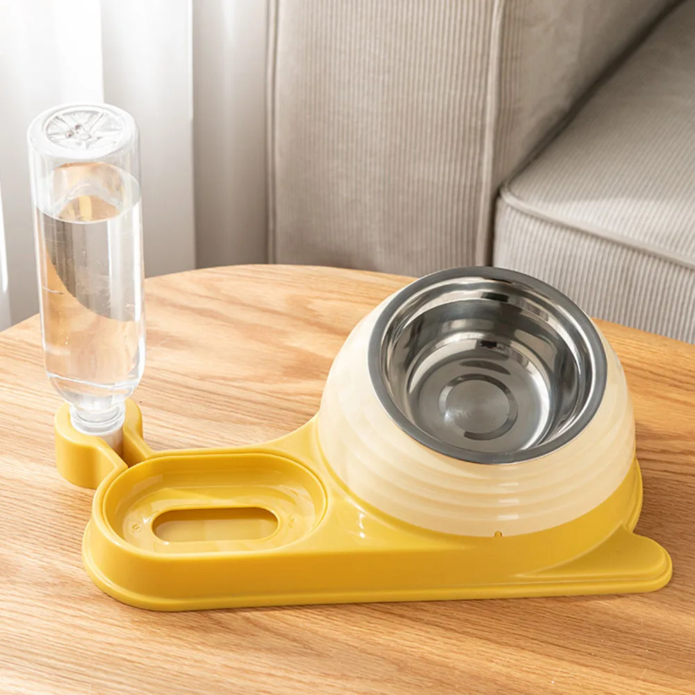 Pet Slow Feeder Bowl Water Dispenser Set - Anti-Spill Double Bowl for Dogs Cats, Food Water Combo, Non-Slip Pet Feeding Supplies