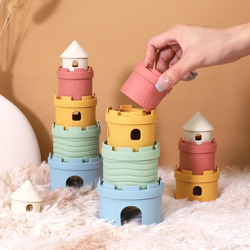 Ensemble de nuits de construction en silicone pour enfants, multicolore, château, grenouille, jouet d'éducation précoce, document de bricolage, héros