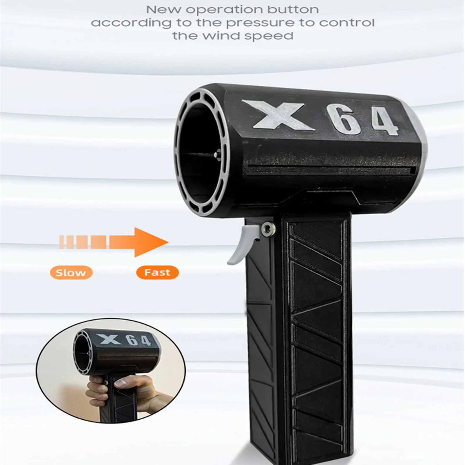 Ventilatore elettrico per polvere 100-240V Sblocco chiave 11 pale Potente ventilatore turbofan Motore senza spazzole per ventilatore a getto per auto domestica